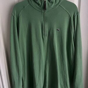 Lacoste Men's Quarter-zip Green Sweater
